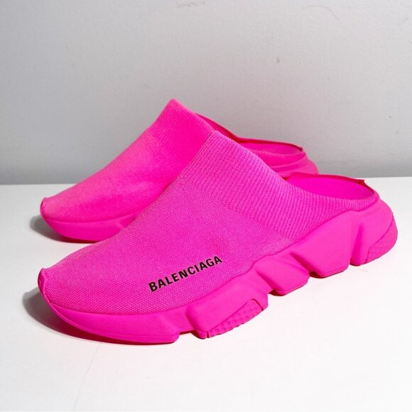 NWT Balenciaga Speed Mules Pink size 38 - Picture 5 of 9